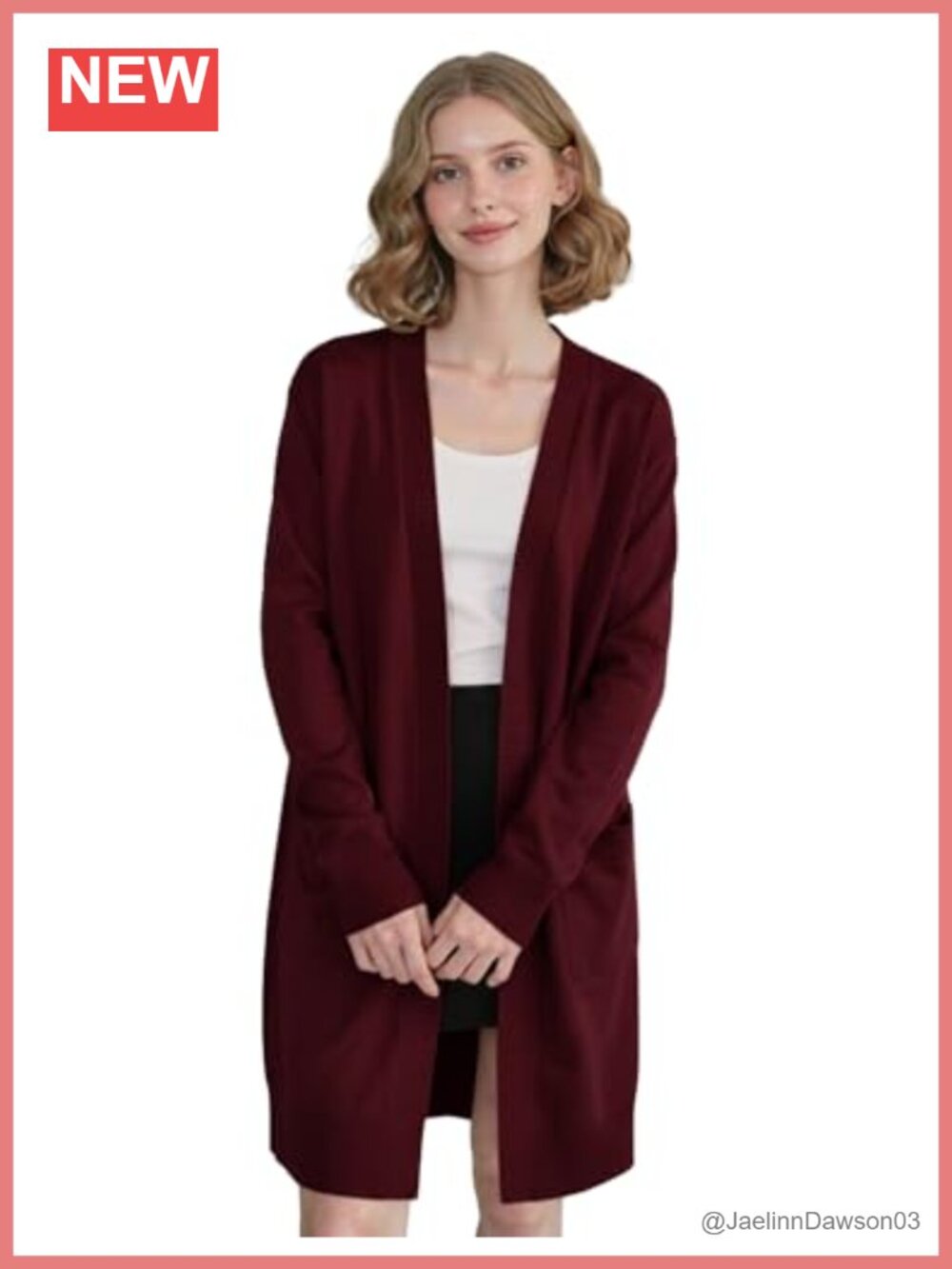 Open Front Long Sleeve Knit Cardigan Sweater